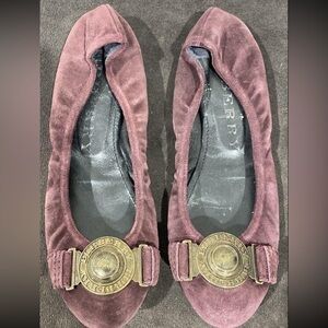 Women’s Authentic Burberry Maroon/Purple Flats Size 8.5